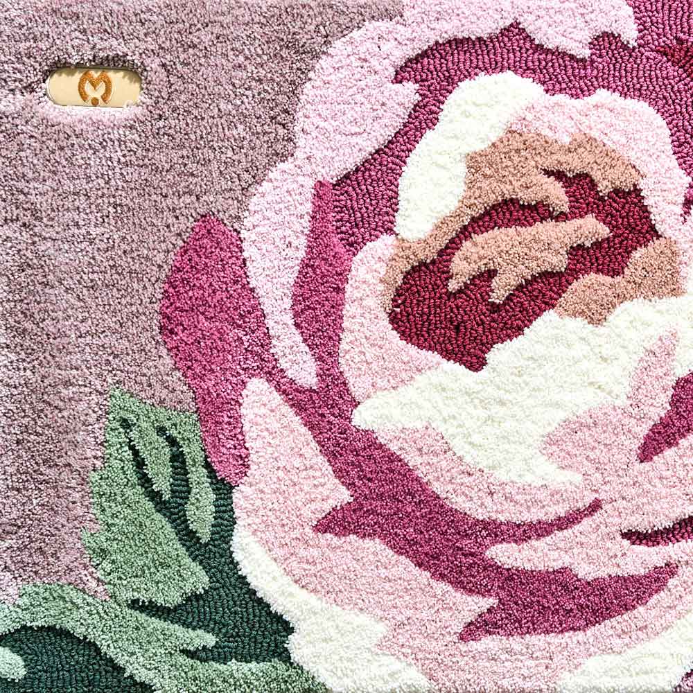 玄関マット 美しいデザインで輝かしい生活を ＜オールドローズ